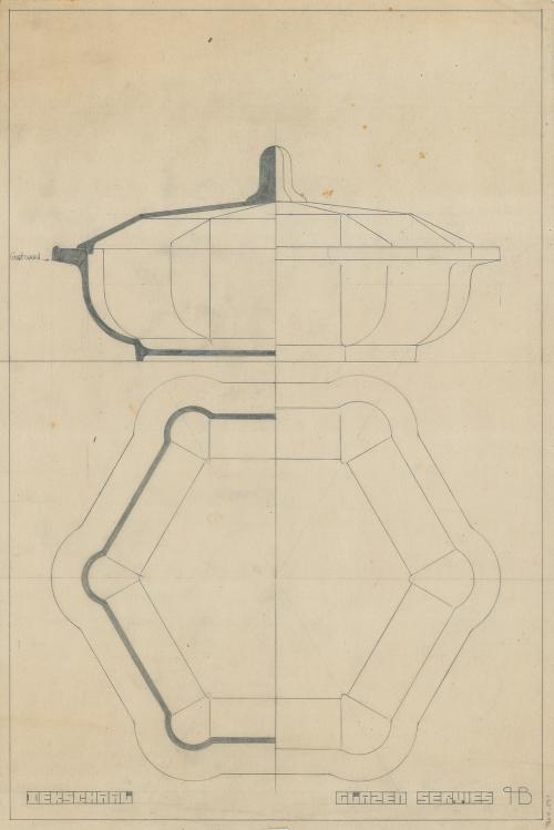 Design drawing from the archives of H.P. Berlage. Collection Het Nieuwe Instituut. BERL 283.36