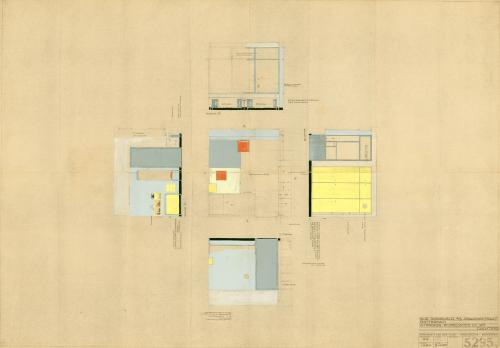 Interior design of Gé's bedroom. Collection Het Nieuwe Instituut. BROX 93t21